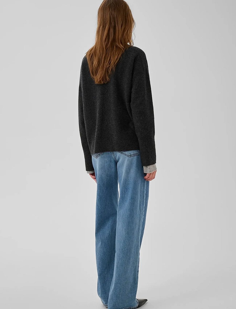 My Essential Wardrobe - 11 THE KNIT CREWNECK - jumpers - dark grey melange - 5