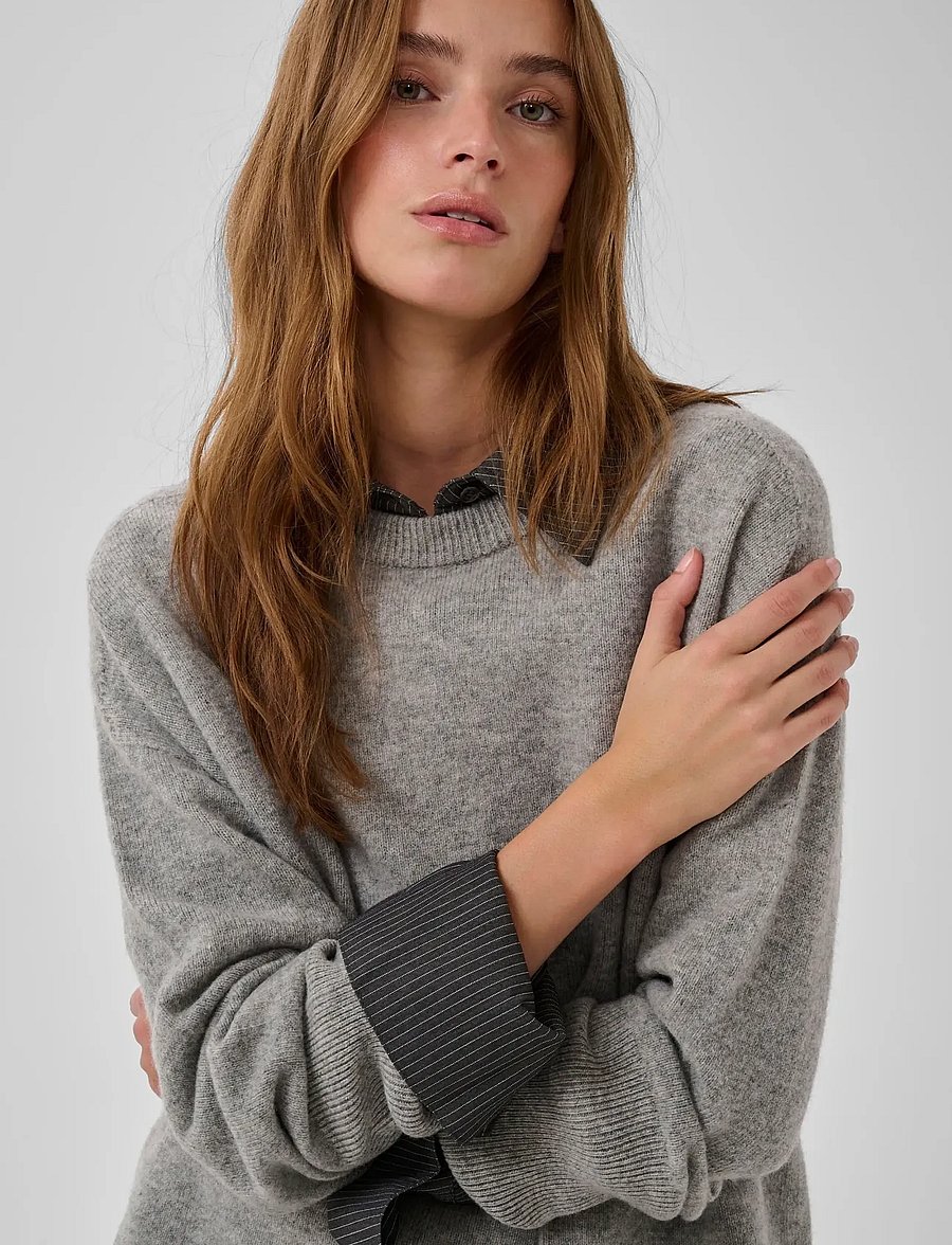 My Essential Wardrobe - 11 THE KNIT CREWNECK - jumpers - light grey melange - 4