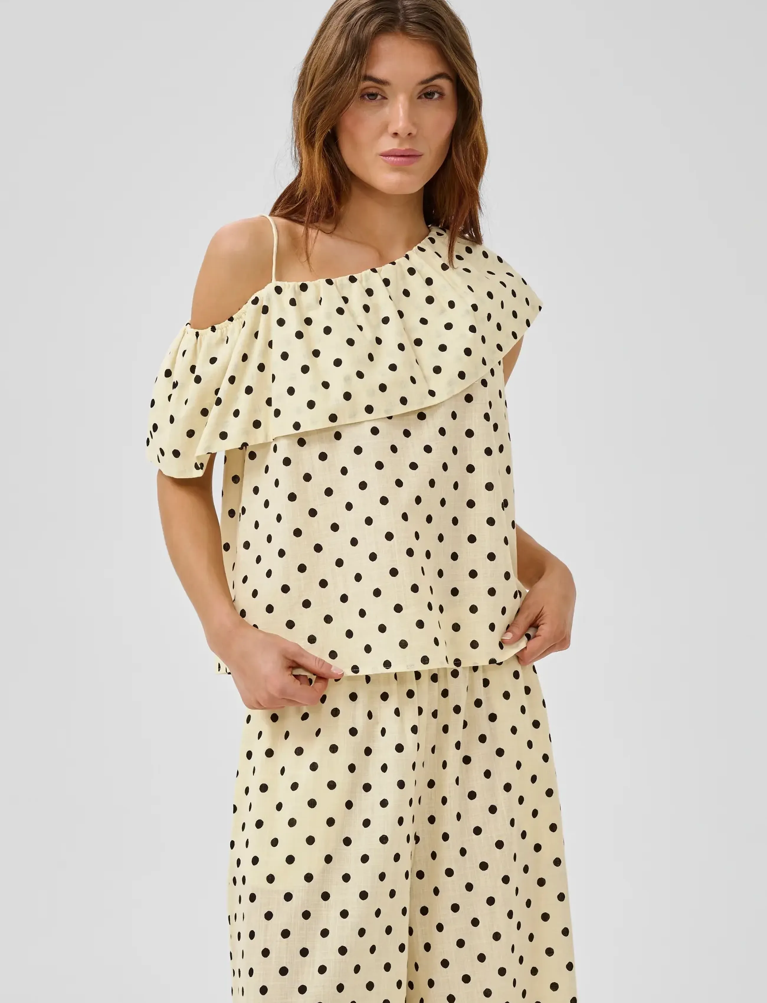 My Essential Wardrobe MWNada Florence Blouse - My Essential Wardrobe - LEMON ICING W. DOTS / yellow