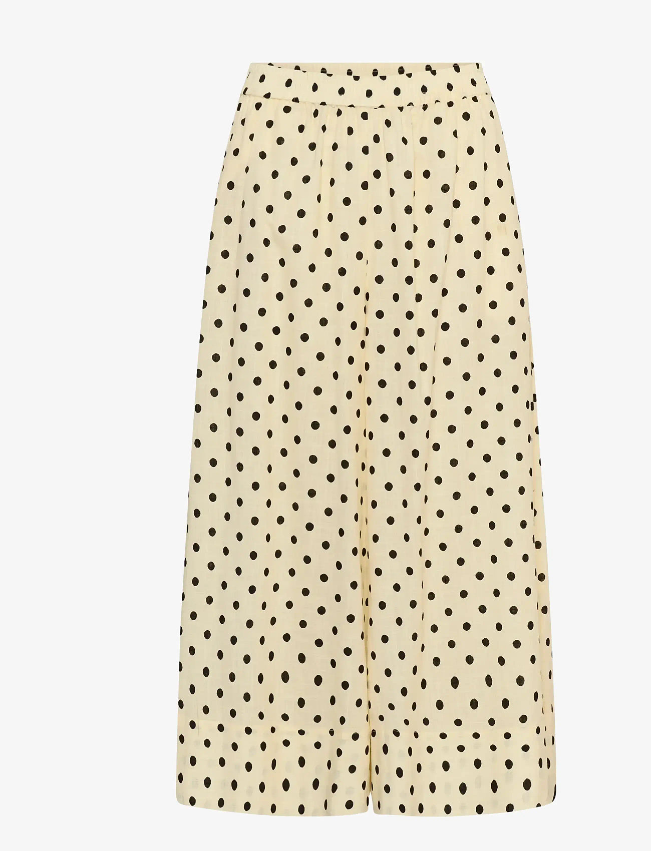 My Essential Wardrobe - MWNada Skirtpant - culotte püksid - lemon icing w. dots - 1