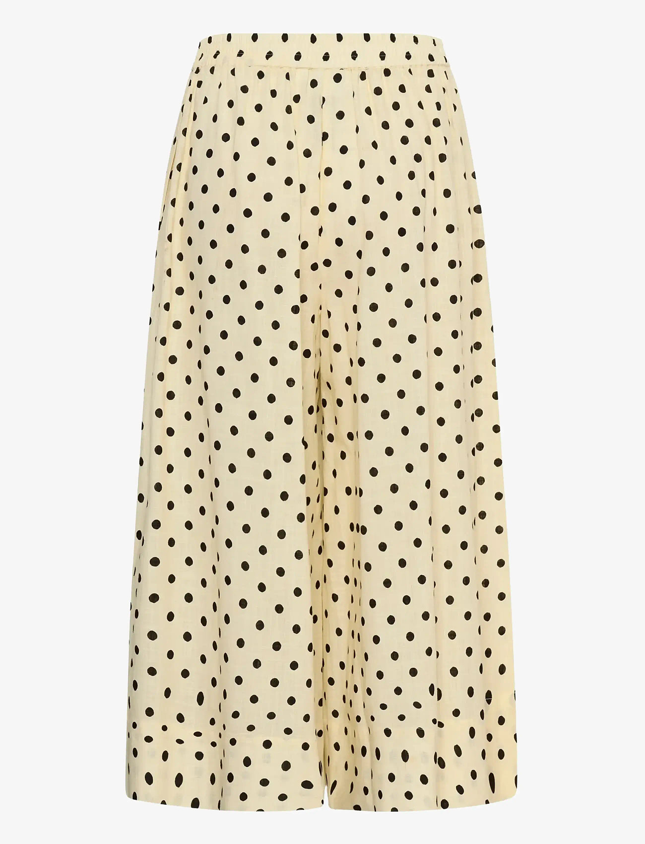 My Essential Wardrobe - MWNada Skirtpant - culotte püksid - lemon icing w. dots - 2