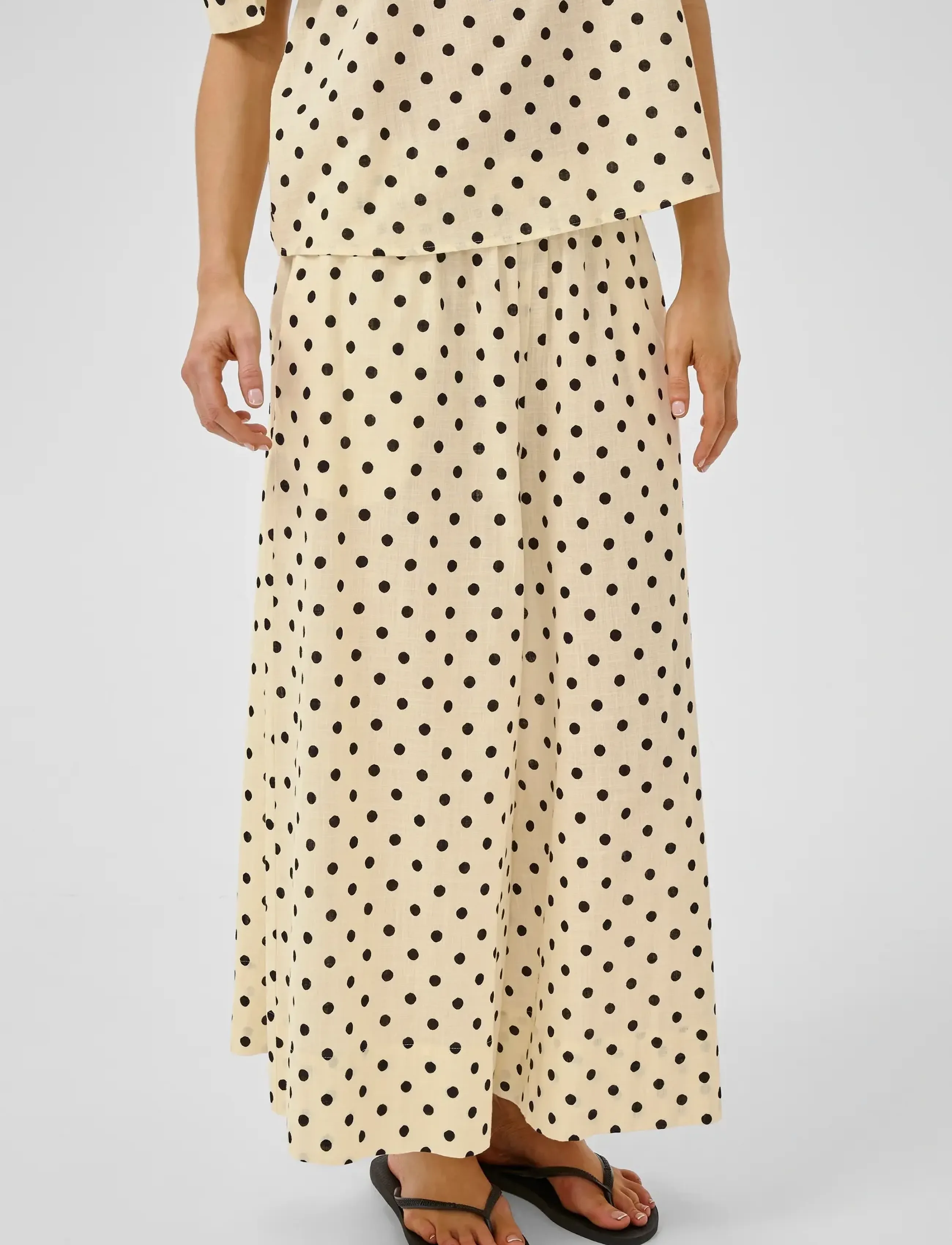 My Essential Wardrobe MWNada Skirtpant - My Essential Wardrobe - LEMON ICING W. DOTS / yellow