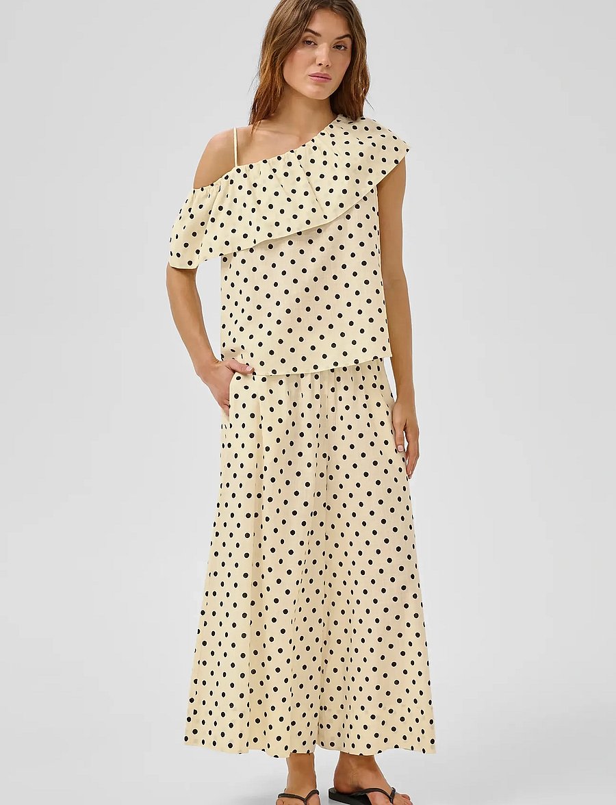 My Essential Wardrobe - MWNada Skirtpant - lemon icing w. dots - 3