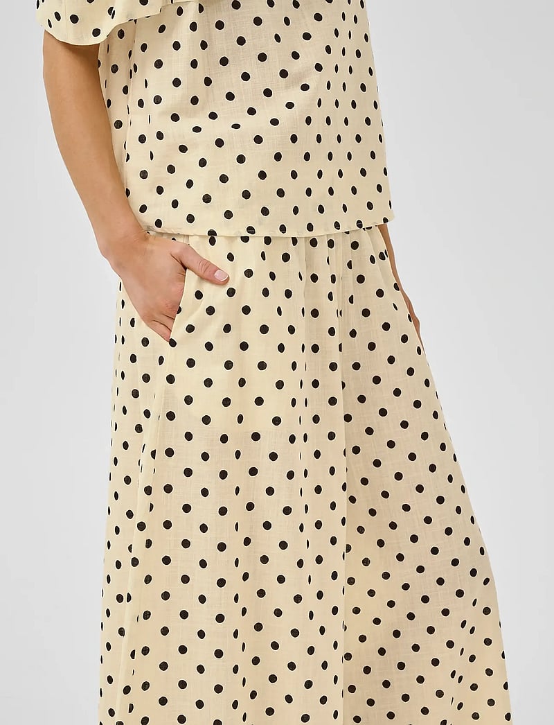 My Essential Wardrobe - MWNada Skirtpant - culottes - lemon icing w. dots - 5