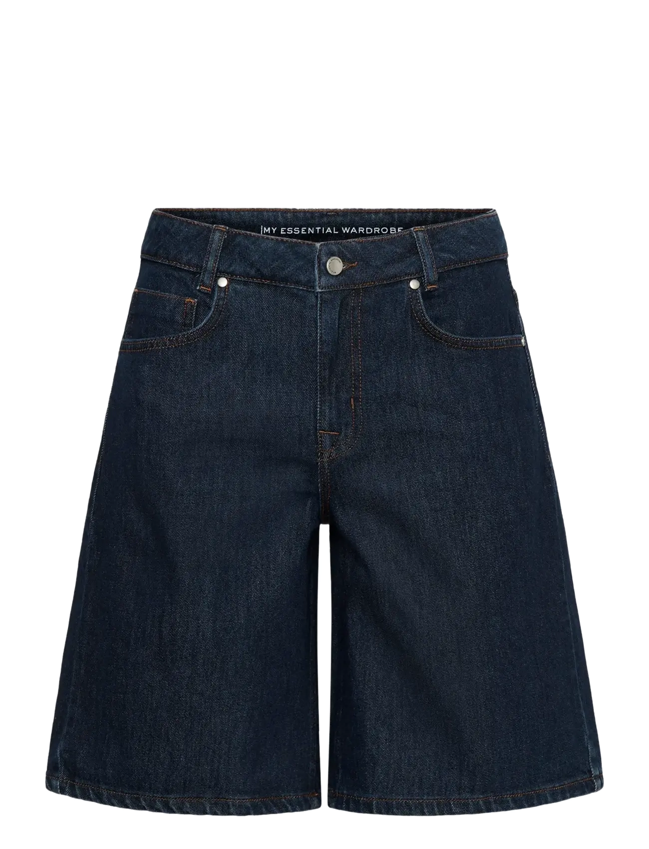 My Essential Wardrobe MWZita 139 High X-Wide Shorts - Jorts - DARK BLUE UN-WASH / navy
