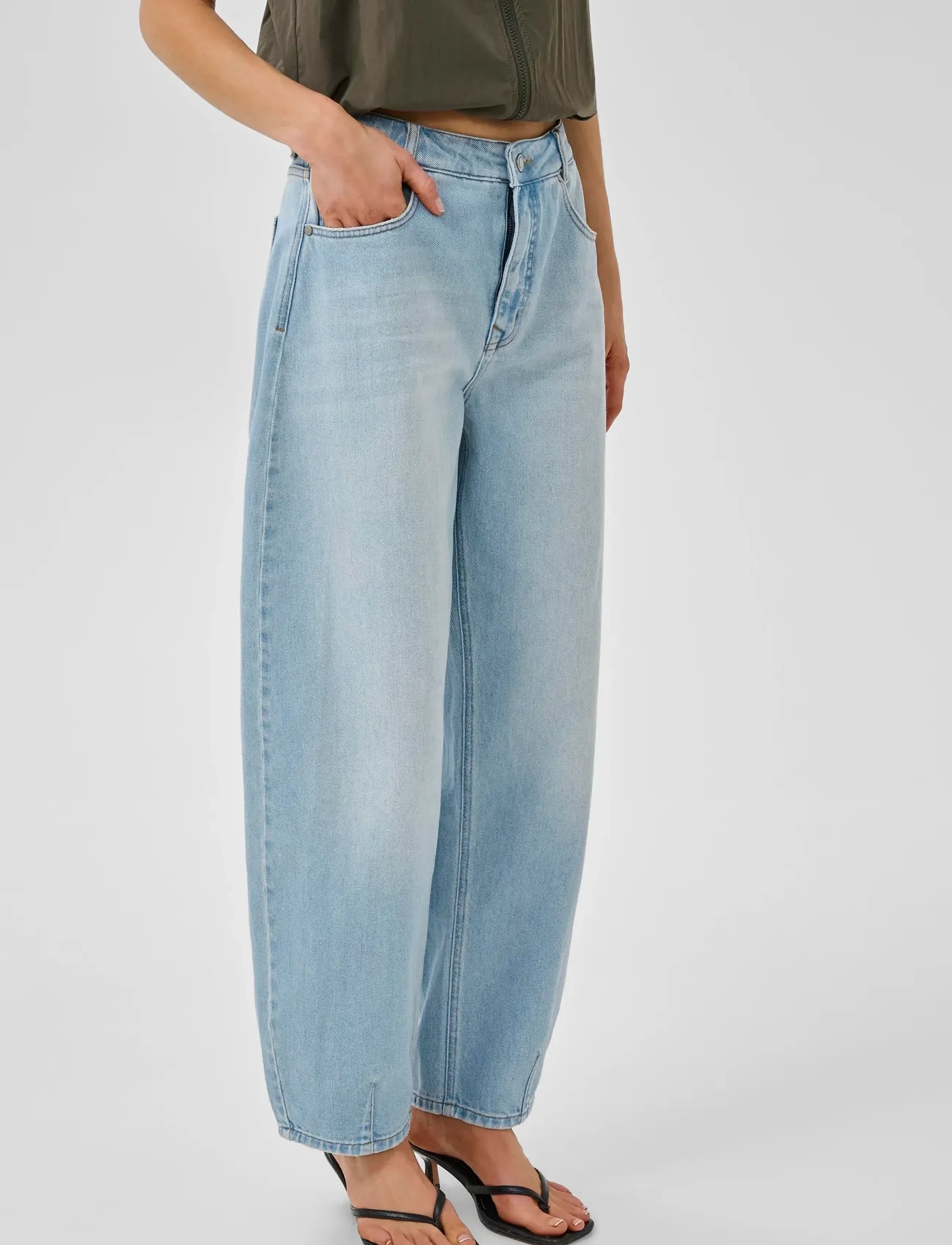 My Essential Wardrobe MWLucy 139 Loose Barrel - Tøj - BABY BLUE WASH / blue