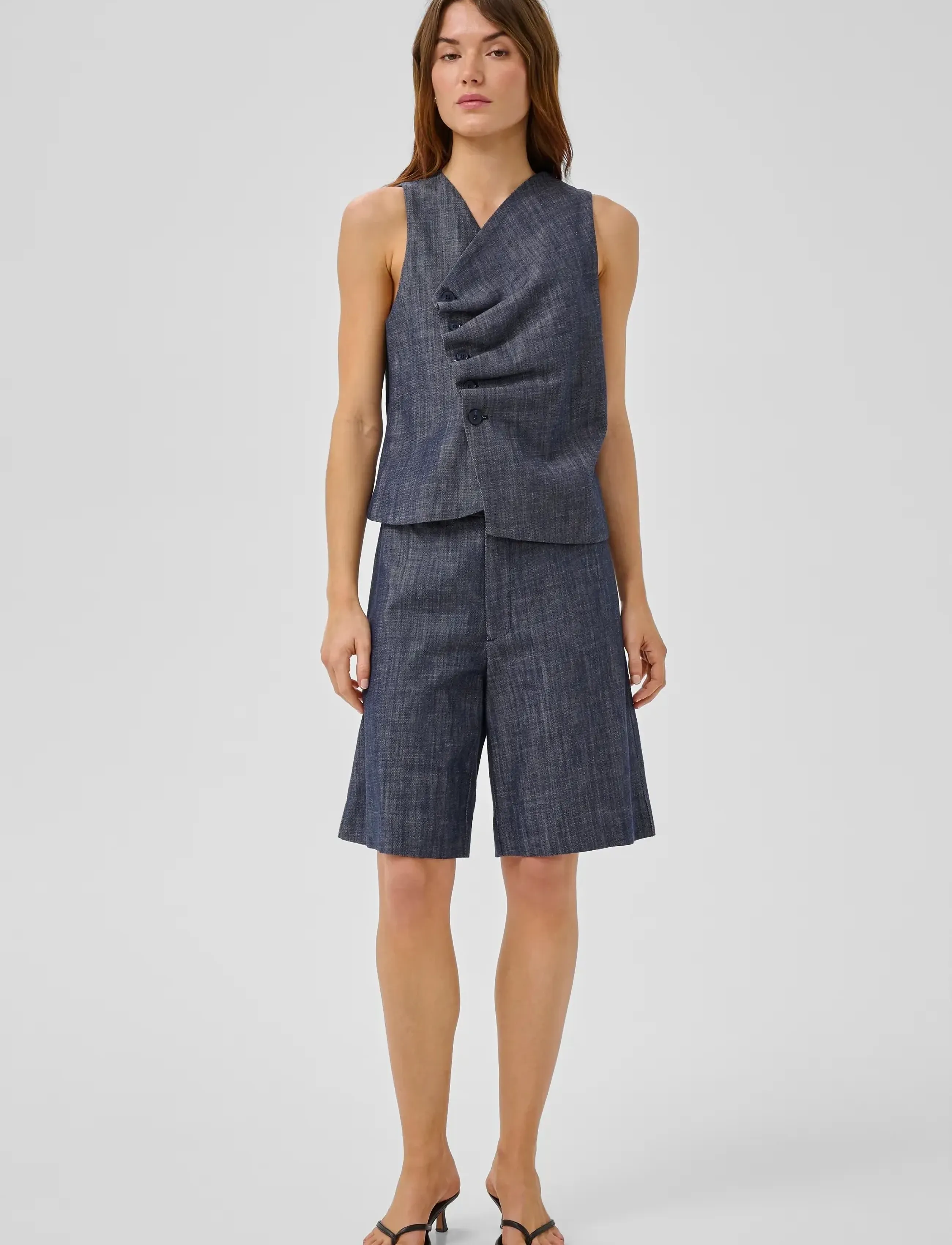 My Essential Wardrobe - MWDazzie City Shorts - jorts - dark blue wash - 3