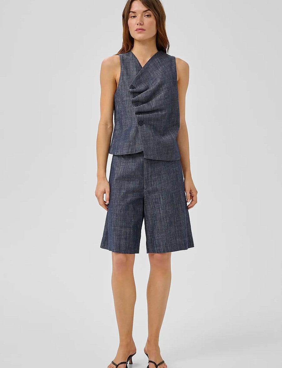 My Essential Wardrobe - MWDazzie City Shorts - lühikesed teksapüksid - dark blue wash - 3