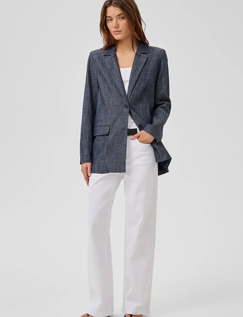 My Essential Wardrobe - MWDazzie Blazer - Ühes joones nööpidega bleiserid - dark blue wash - 3