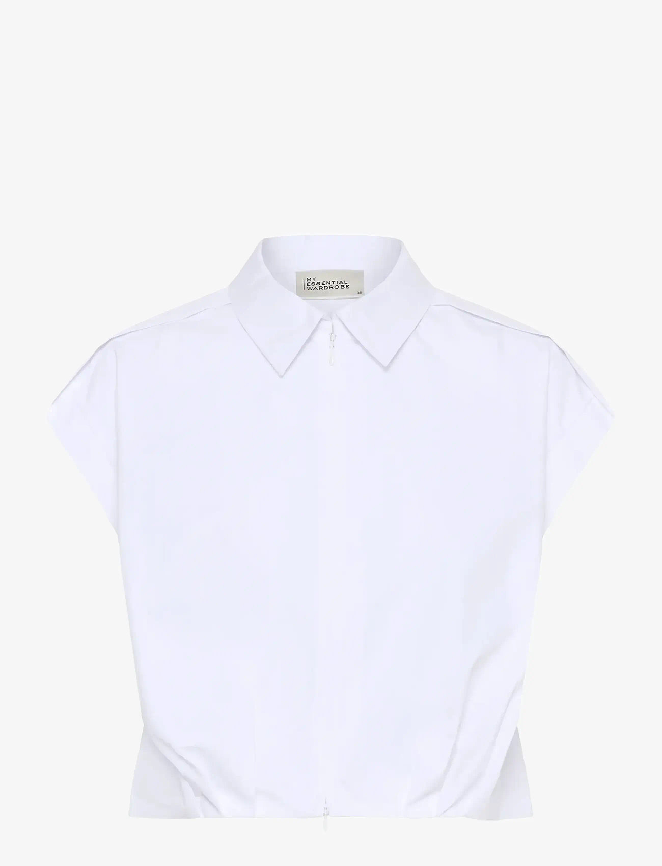 My Essential Wardrobe - MWSunna Sleeveless Shirt - crop tops - bright white - 1