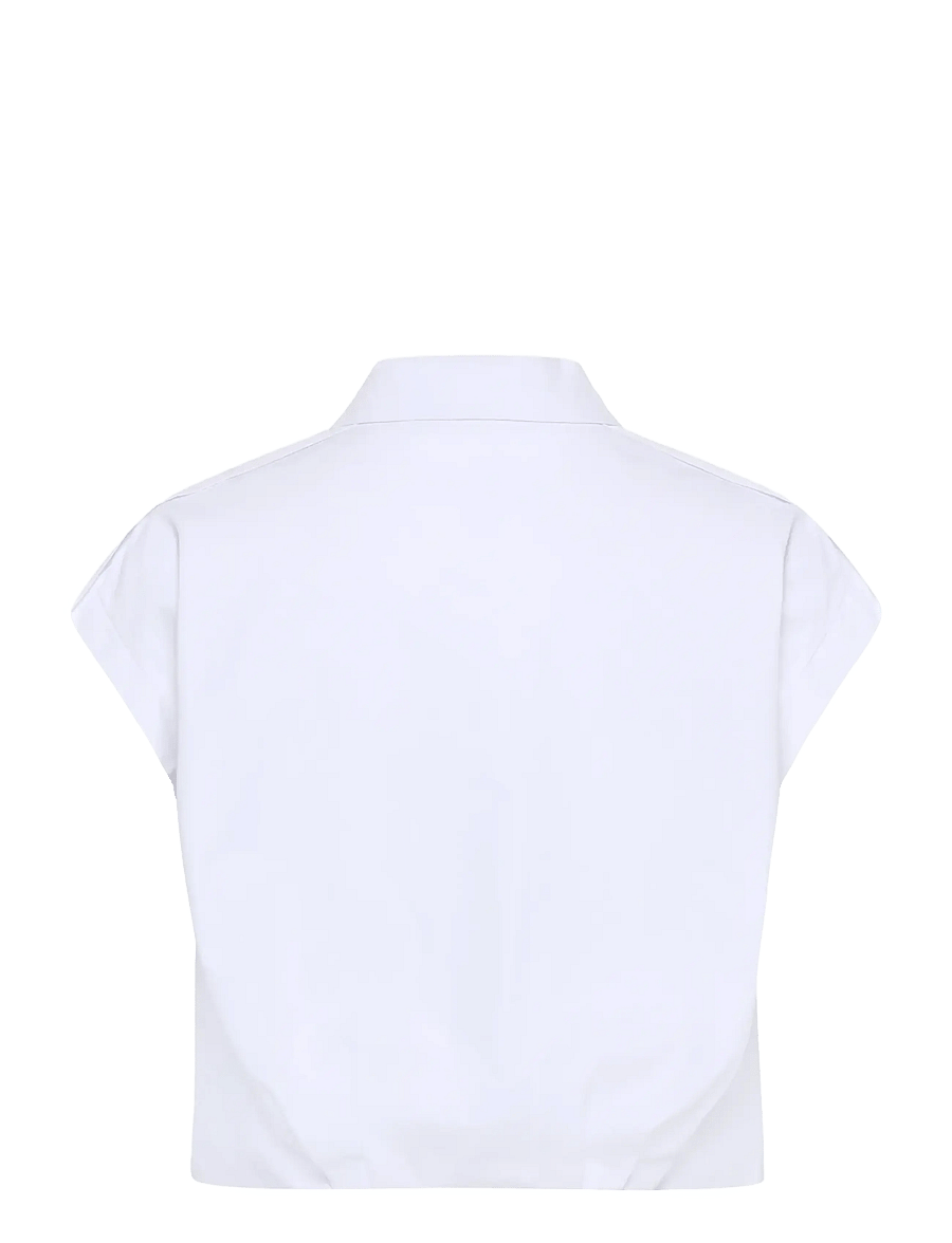 My Essential Wardrobe - MWSunna Sleeveless Shirt - crop tops - bright white - 2