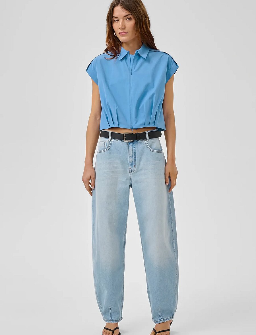 My Essential Wardrobe - MWSunna Sleeveless Shirt - lühikesed topid - silver lake blue - 3