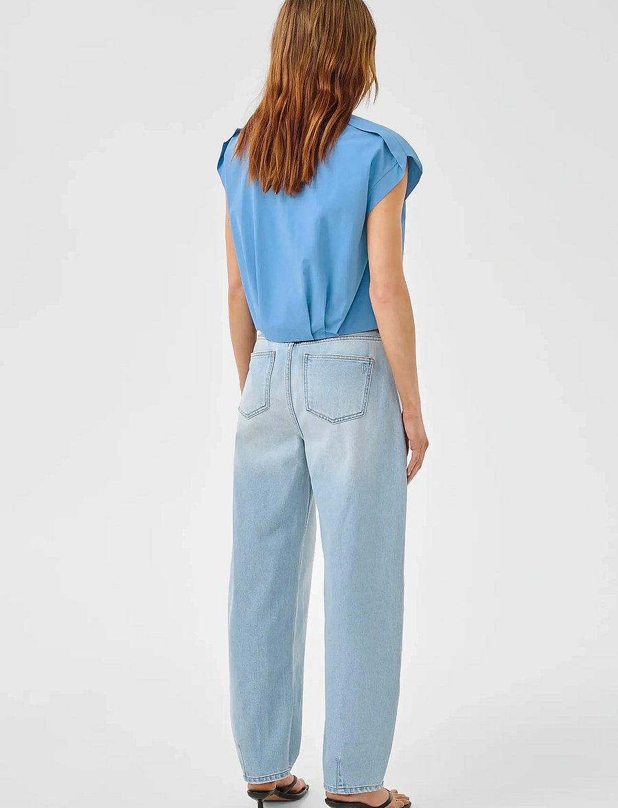 My Essential Wardrobe - MWSunna Sleeveless Shirt - lühikesed topid - silver lake blue - 4