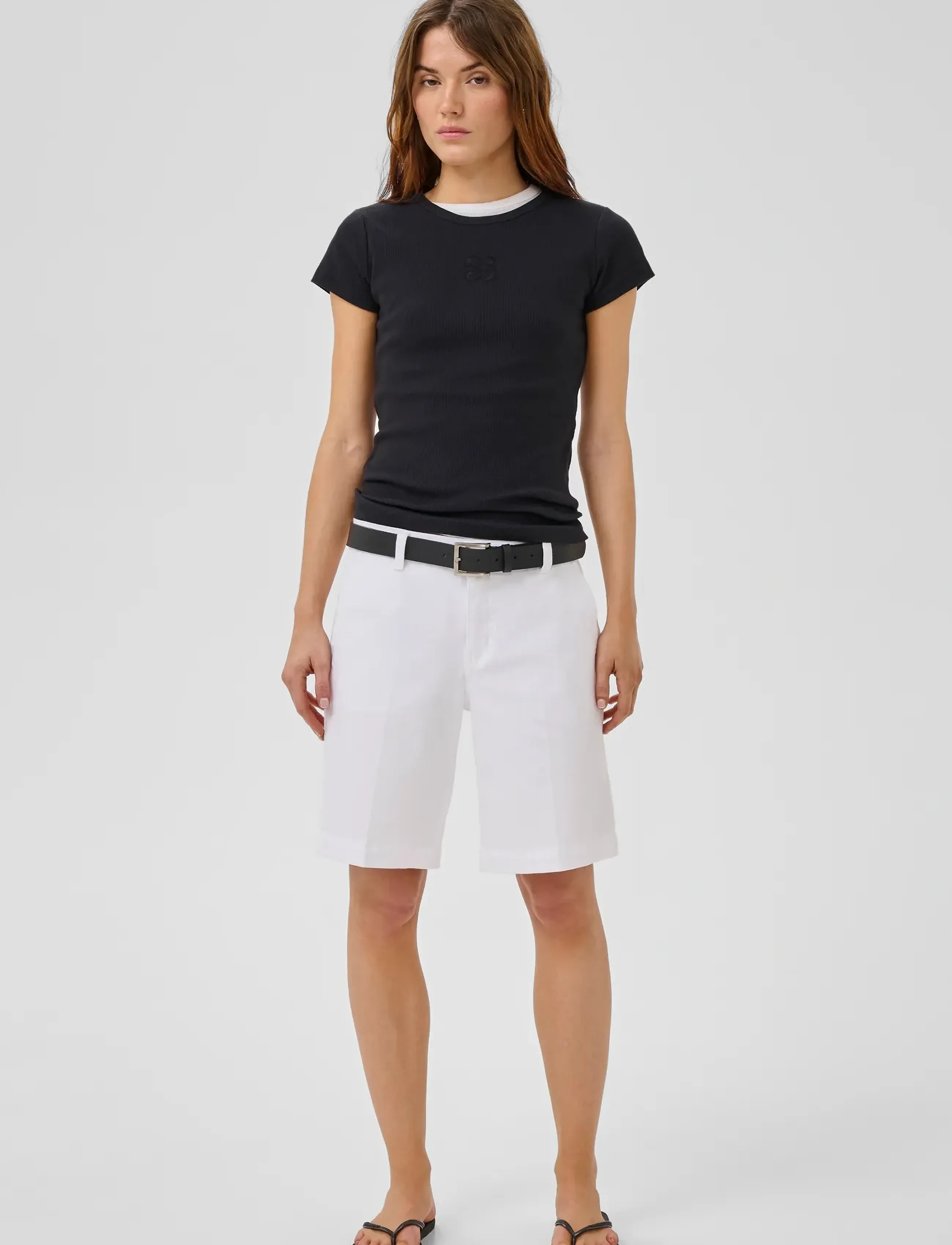 My Essential Wardrobe - MWLara 149 Long Shorts - bermudashorts - bright white - 3