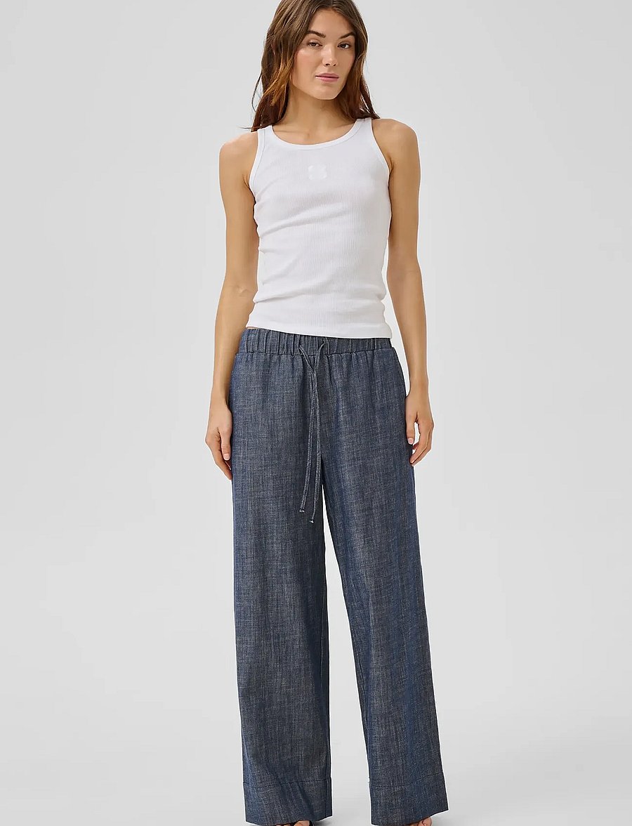 My Essential Wardrobe - MWDazzie Dias Pant - vida byxor - dark blue wash - 3