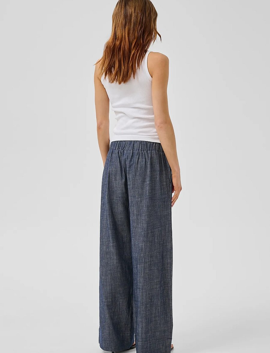 My Essential Wardrobe - MWDazzie Dias Pant - vida byxor - dark blue wash - 4