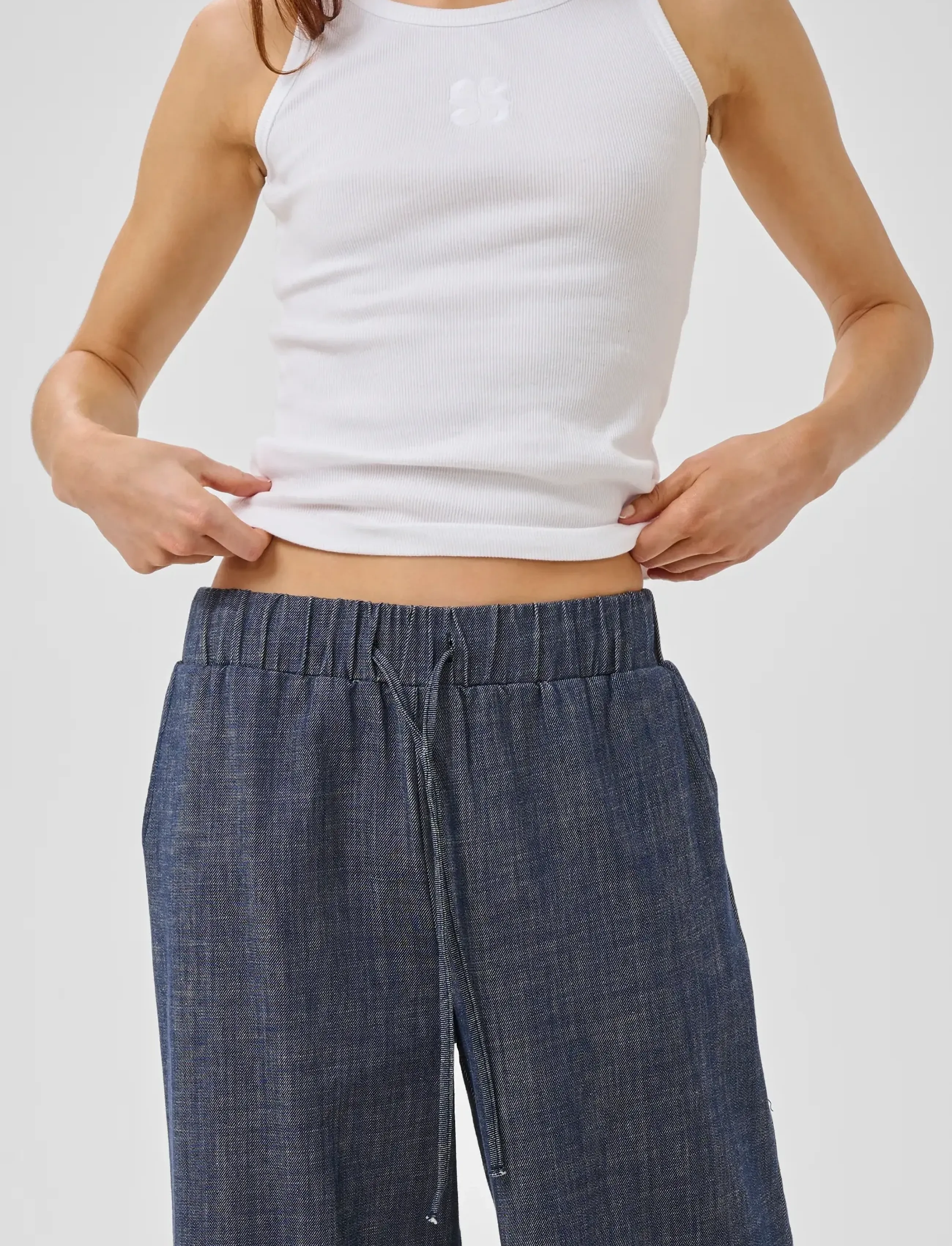 My Essential Wardrobe - MWDazzie Dias Pant - laia säärega püksid - dark blue wash - 5