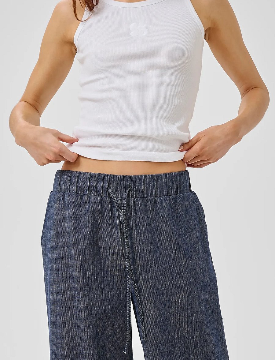 My Essential Wardrobe - MWDazzie Dias Pant - vida byxor - dark blue wash - 5