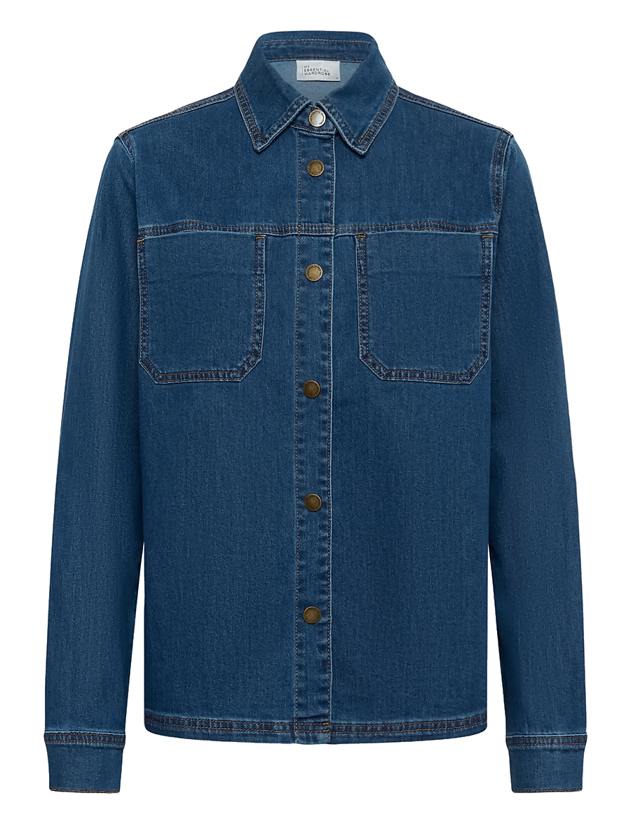 My Essential Wardrobe - Denim Shirt MWAnn 115 - overshirts - medium clear blue wash - 0