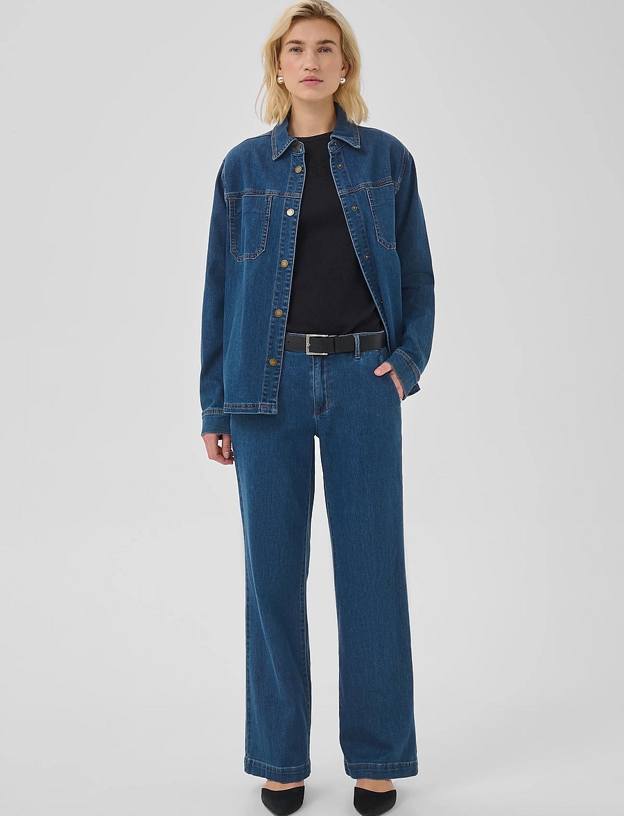 My Essential Wardrobe - Denim Shirt MWAnn 115 - overshirts - medium clear blue wash - 3