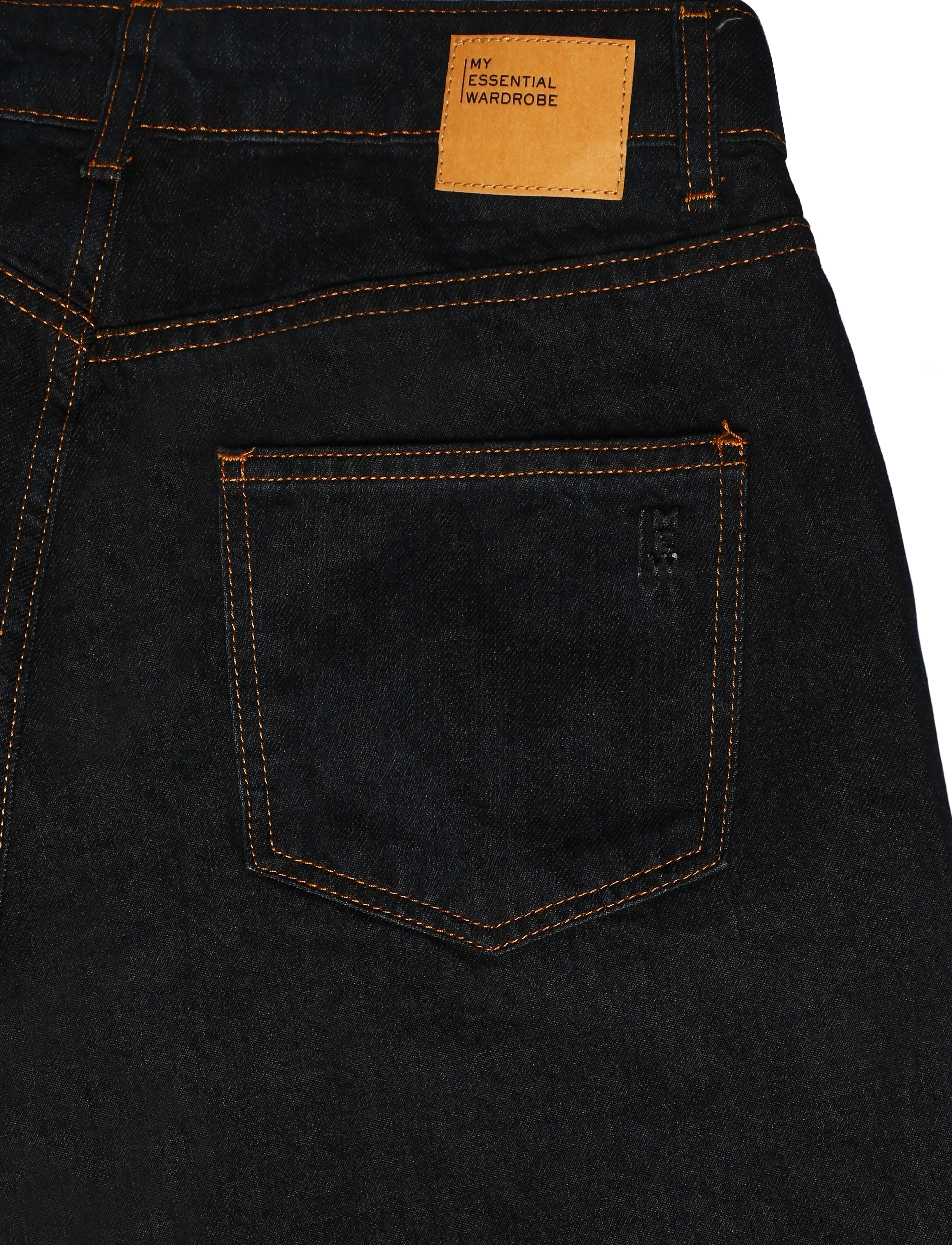 My Essential Wardrobe - Jeans Wide MWOline 186 - hosen mit weitem bein - blue/ brown un-washed - 4