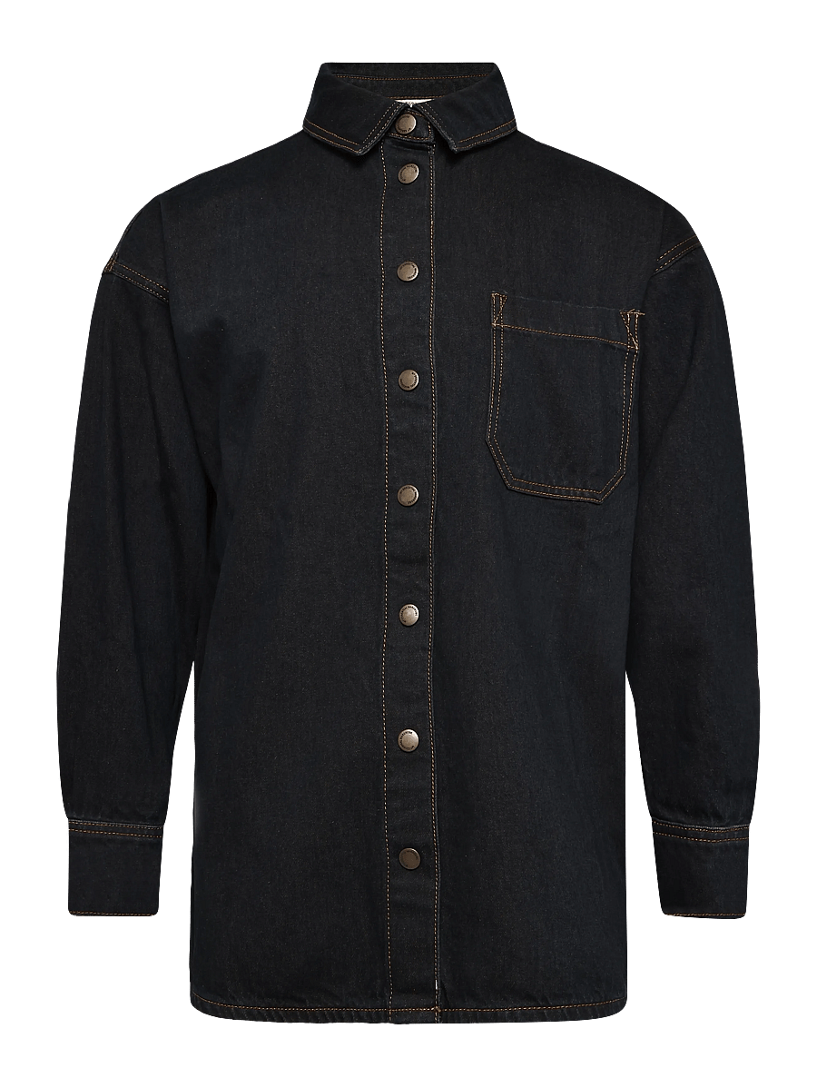 My Essential Wardrobe - Denim Shirt MWSinna 186 - denimskjorter - blue/ brown un-washed - 0
