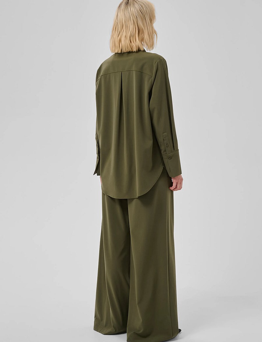 My Essential Wardrobe - MWHace Vitta Shirt - langärmlige hemden - olive night - 4