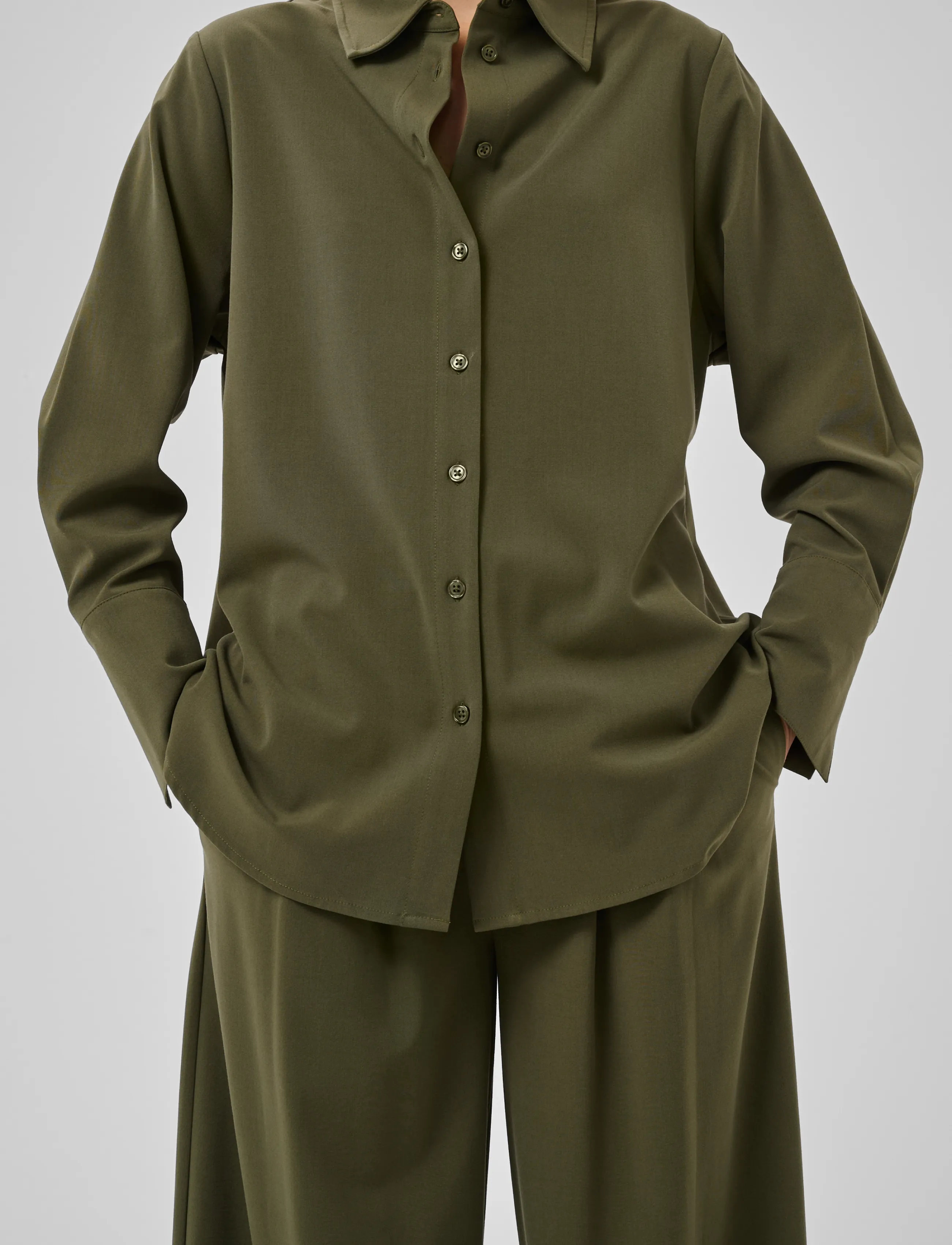 My Essential Wardrobe - MWHace Vitta Shirt - olive night - 5