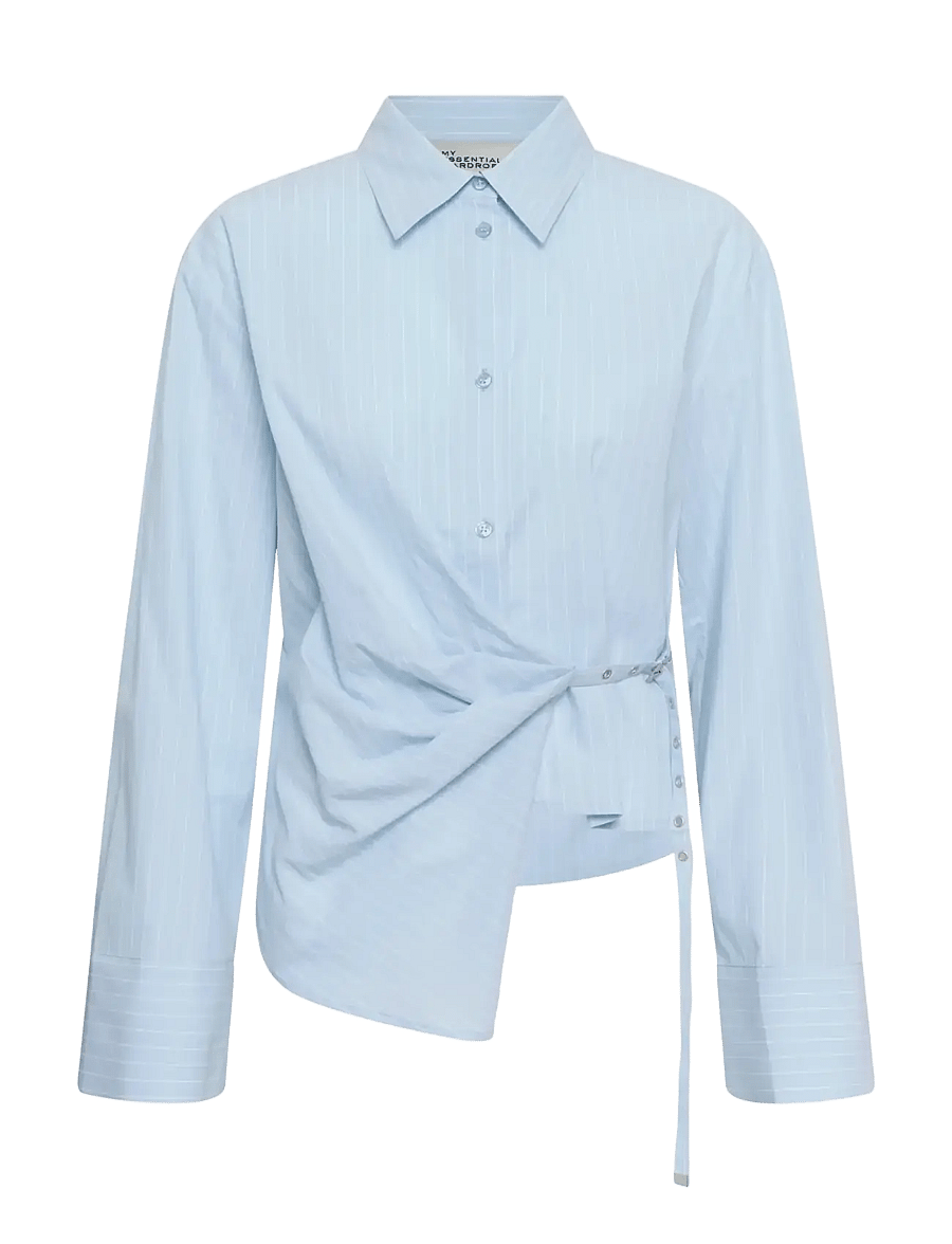 My Essential Wardrobe - MWBella Belt Shirt - pikkade varrukatega särgid - angell falls striped - 0