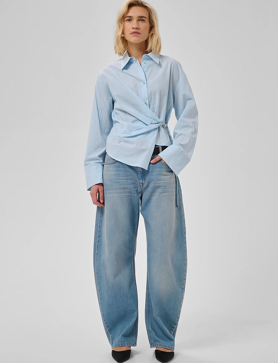 My Essential Wardrobe - MWBella Belt Shirt - pikkade varrukatega särgid - angell falls striped - 3