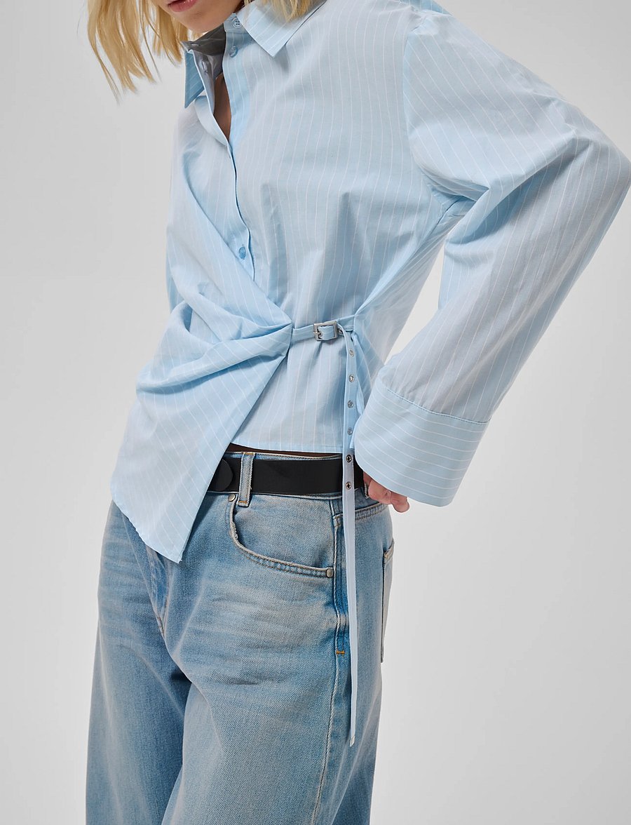My Essential Wardrobe - MWBella Belt Shirt - pikkade varrukatega särgid - angell falls striped - 5