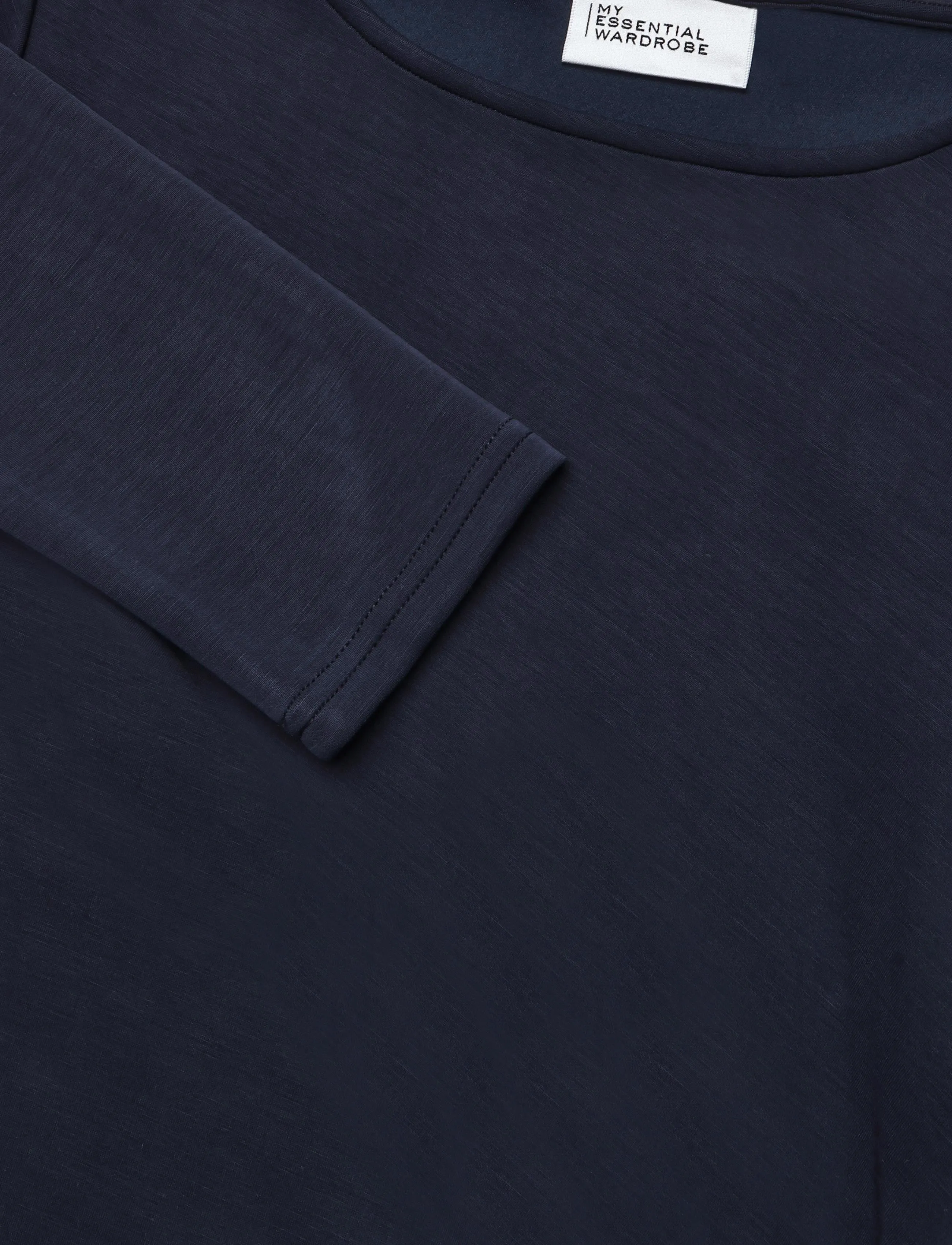 My Essential Wardrobe - MWHelle Asymmetric Blouse - langärmelige blusen - dark sapphire blue - 2
