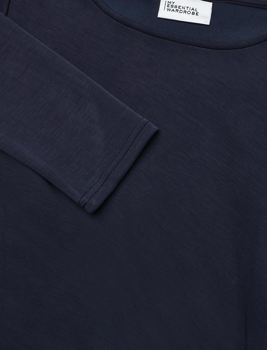 My Essential Wardrobe - MWHelle Asymmetric Blouse - langärmelige blusen - dark sapphire blue - 2