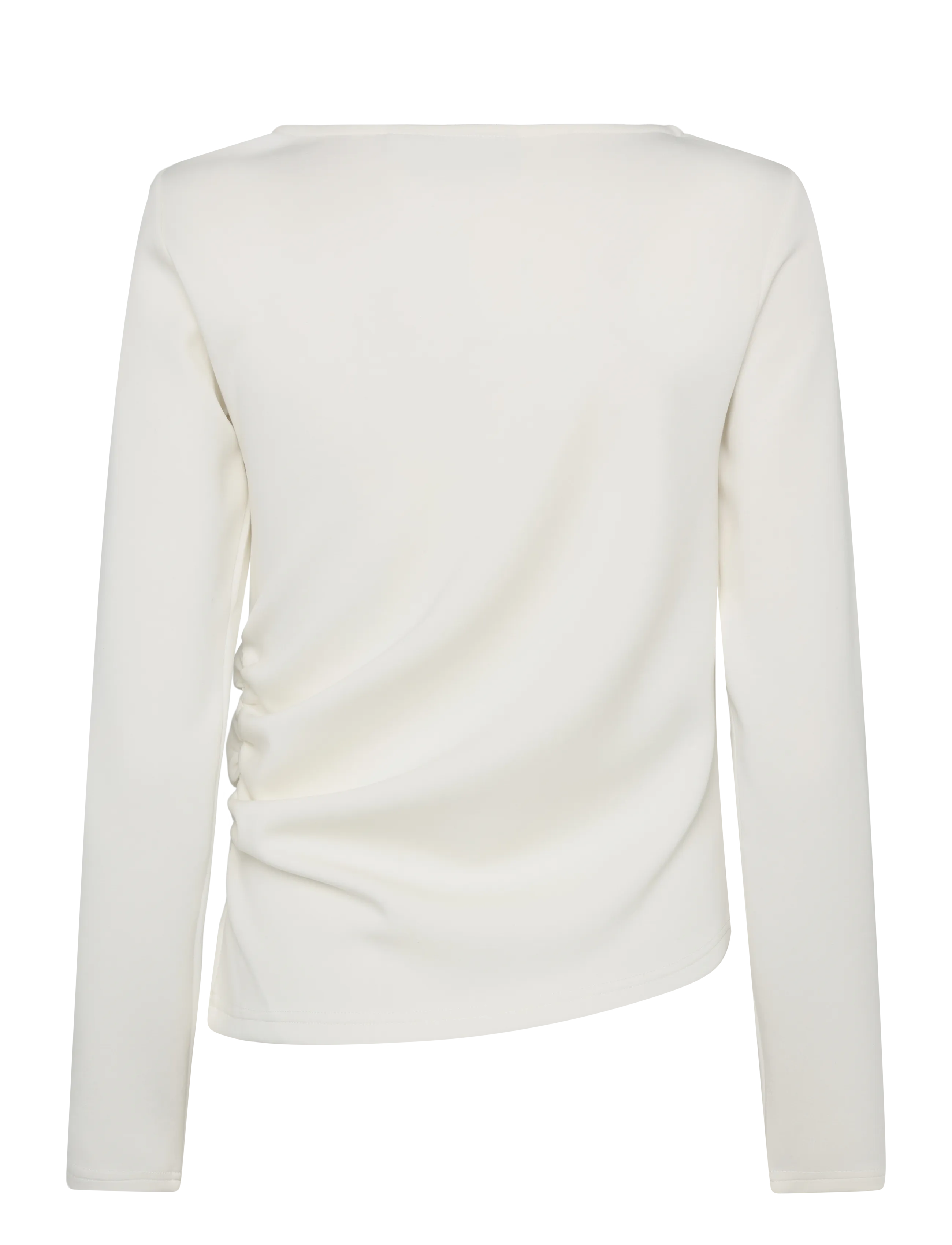 My Essential Wardrobe - MWHelle Asymmetric Blouse - långärmade blusar - snow white - 1