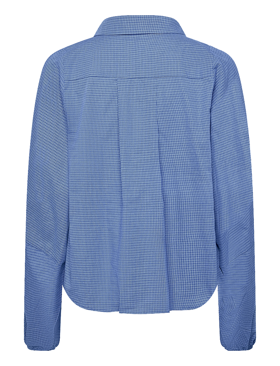 My Essential Wardrobe - MWIlse Balloon Sleeve Shirt - pikkade varrukatega särgid - clear blue check - 1