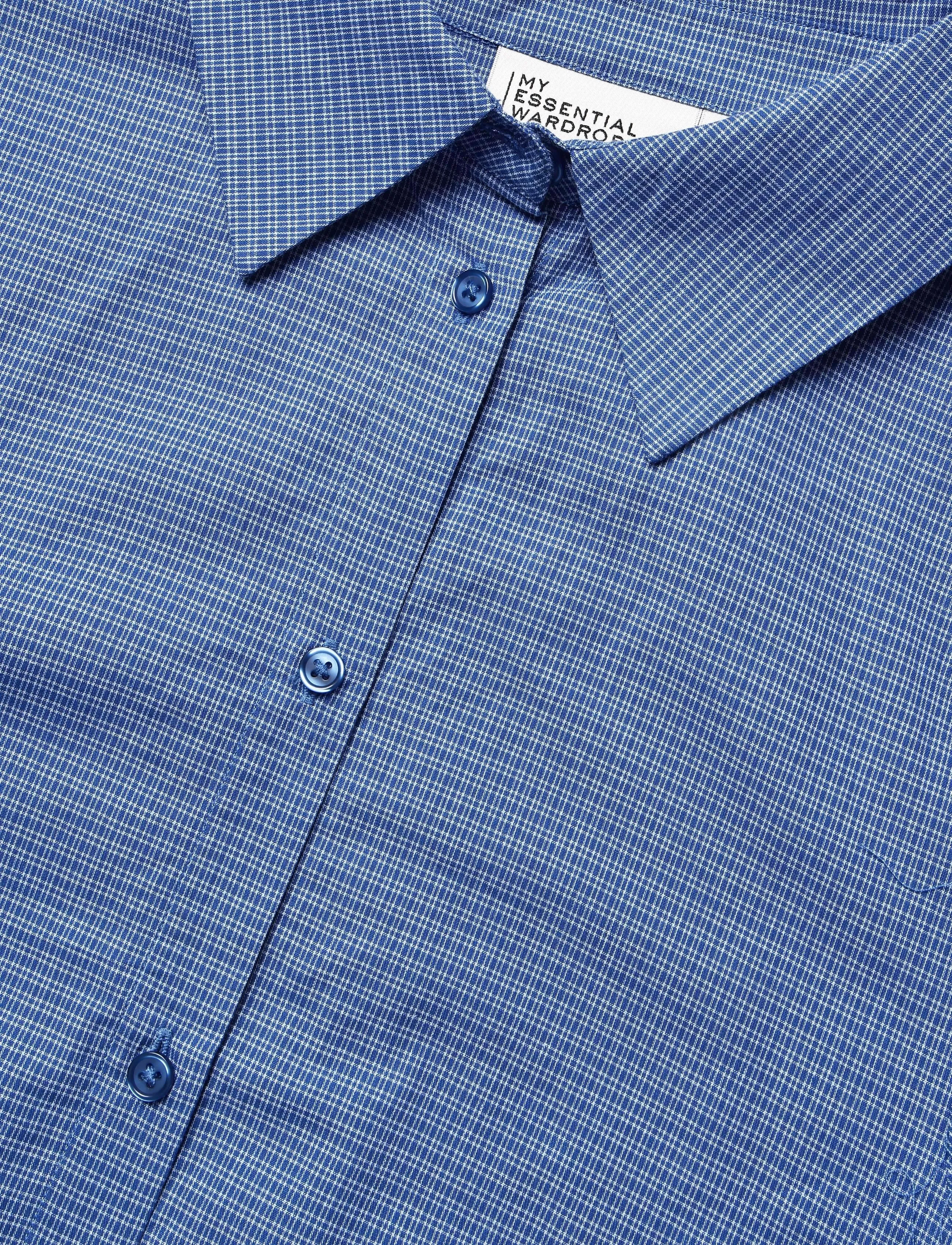 My Essential Wardrobe - MWIlse Balloon Sleeve Shirt - pikkade varrukatega särgid - clear blue check - 2