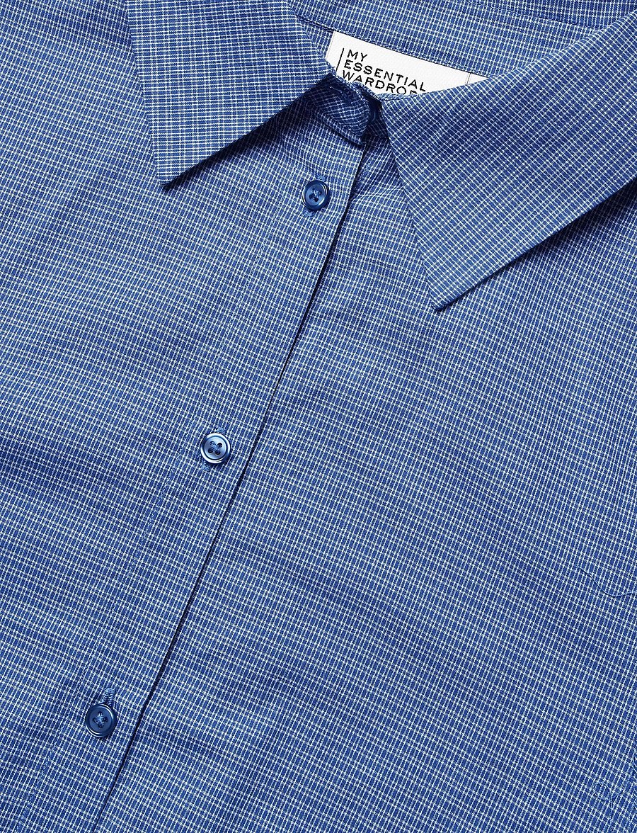 My Essential Wardrobe - MWIlse Balloon Sleeve Shirt - pikkade varrukatega särgid - clear blue check - 2