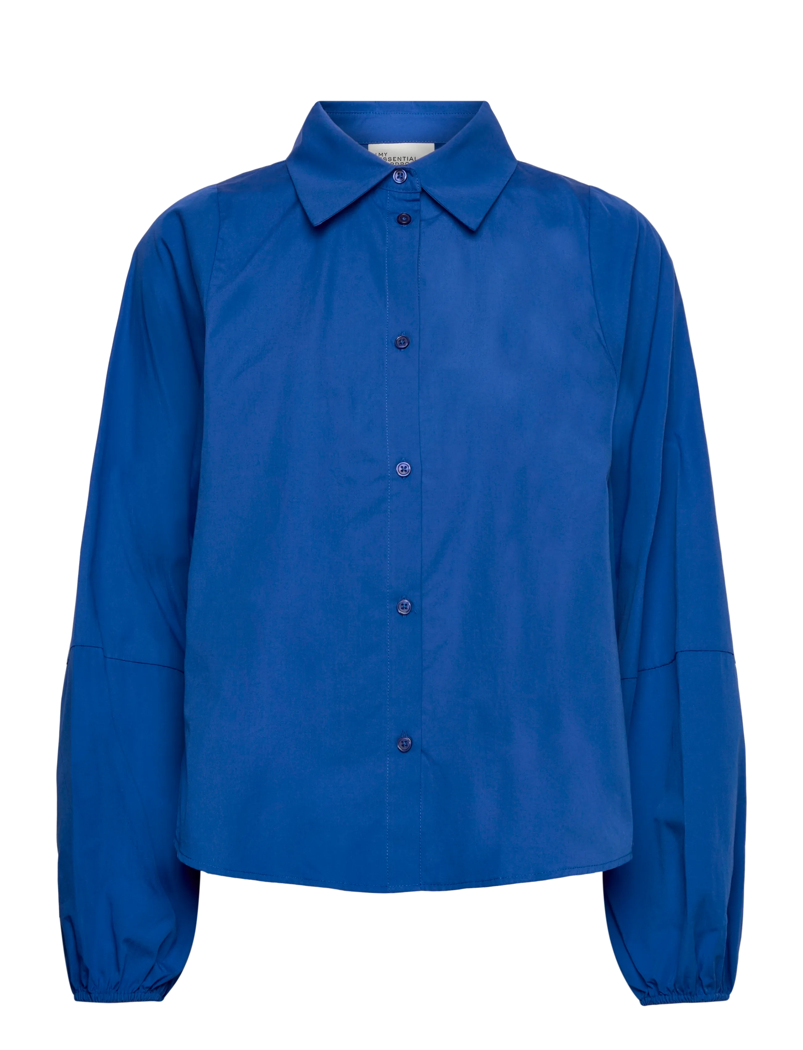 My Essential Wardrobe - MWSunna Balloon Sleeve Shirt - langärmlige hemden - beaucoup blue - 0