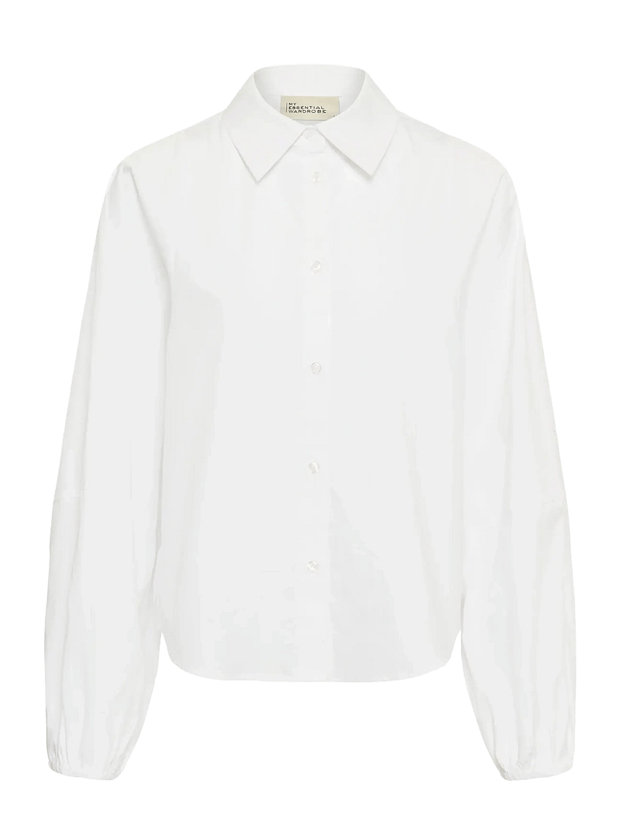 My Essential Wardrobe - MWSunna Balloon Sleeve Shirt - langærmede skjorter - bright white - 0