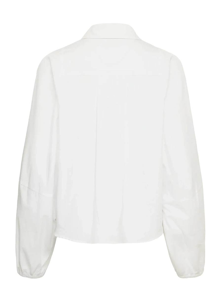 My Essential Wardrobe - MWSunna Balloon Sleeve Shirt - langærmede skjorter - bright white - 1