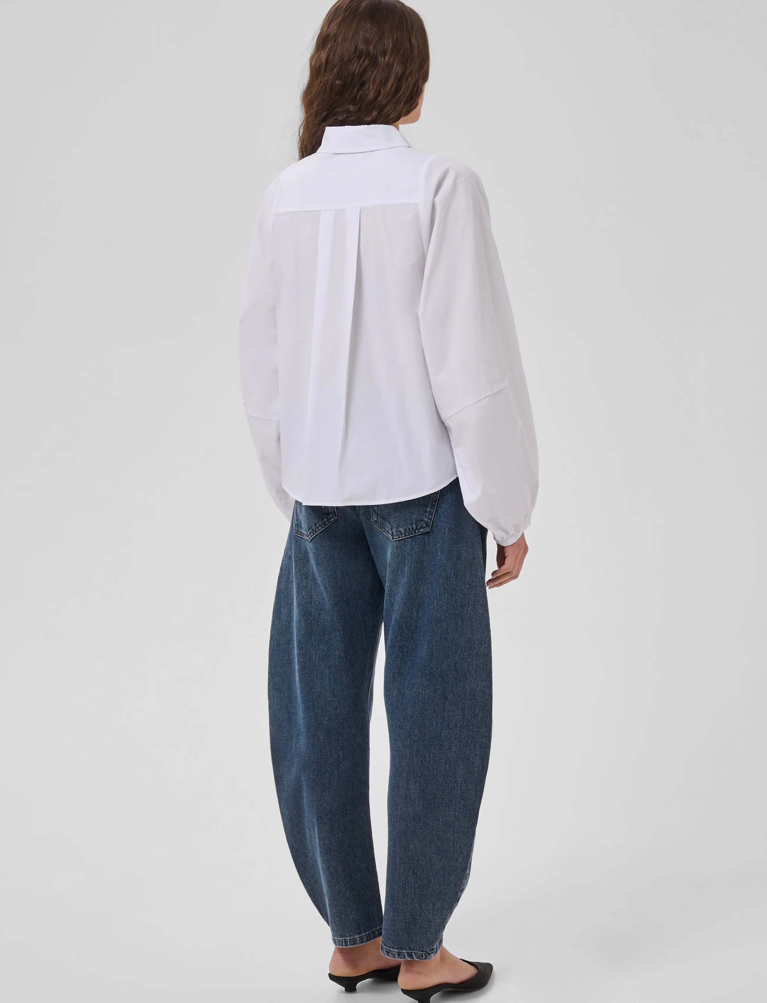 My Essential Wardrobe - MWSunna Balloon Sleeve Shirt - langærmede skjorter - bright white - 4