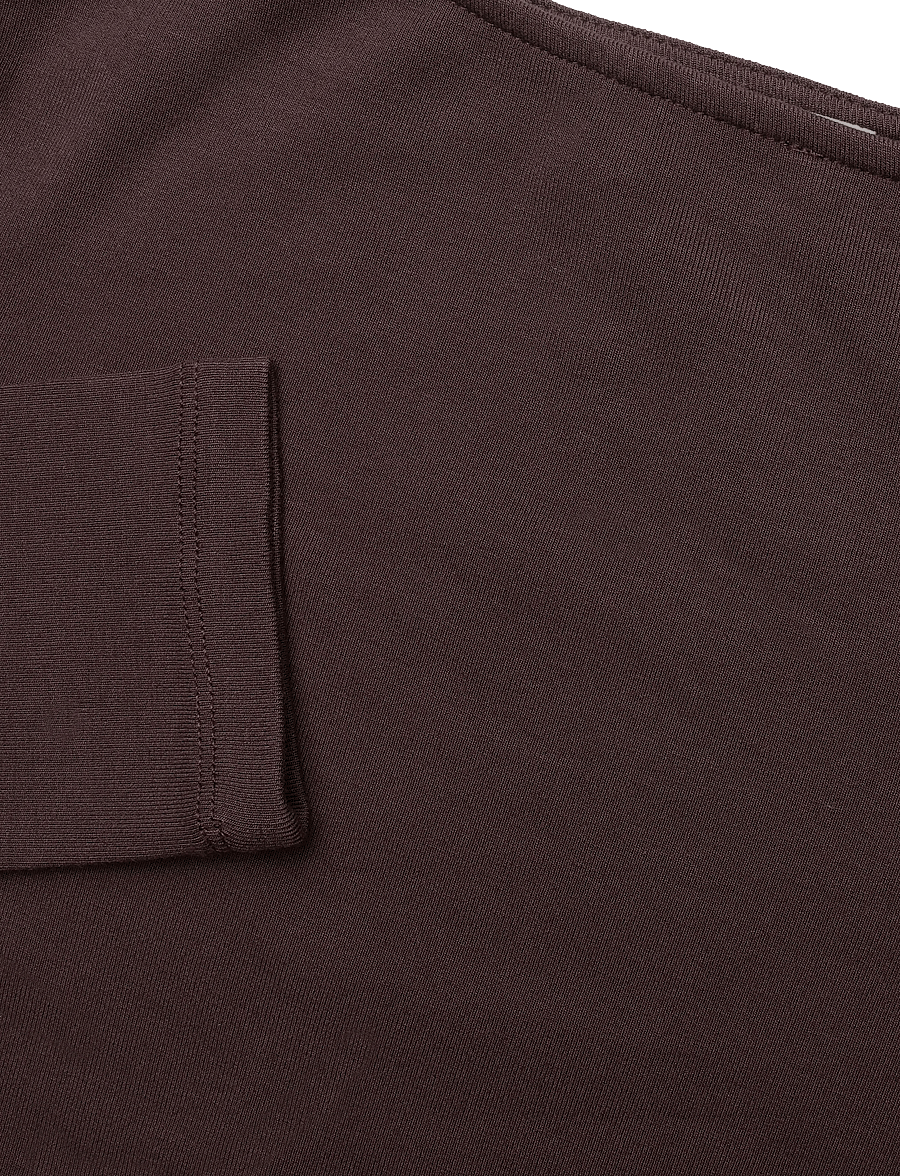 My Essential Wardrobe - MWNupti Asymmetric Blouse - langärmelige blusen - dark brown - 2