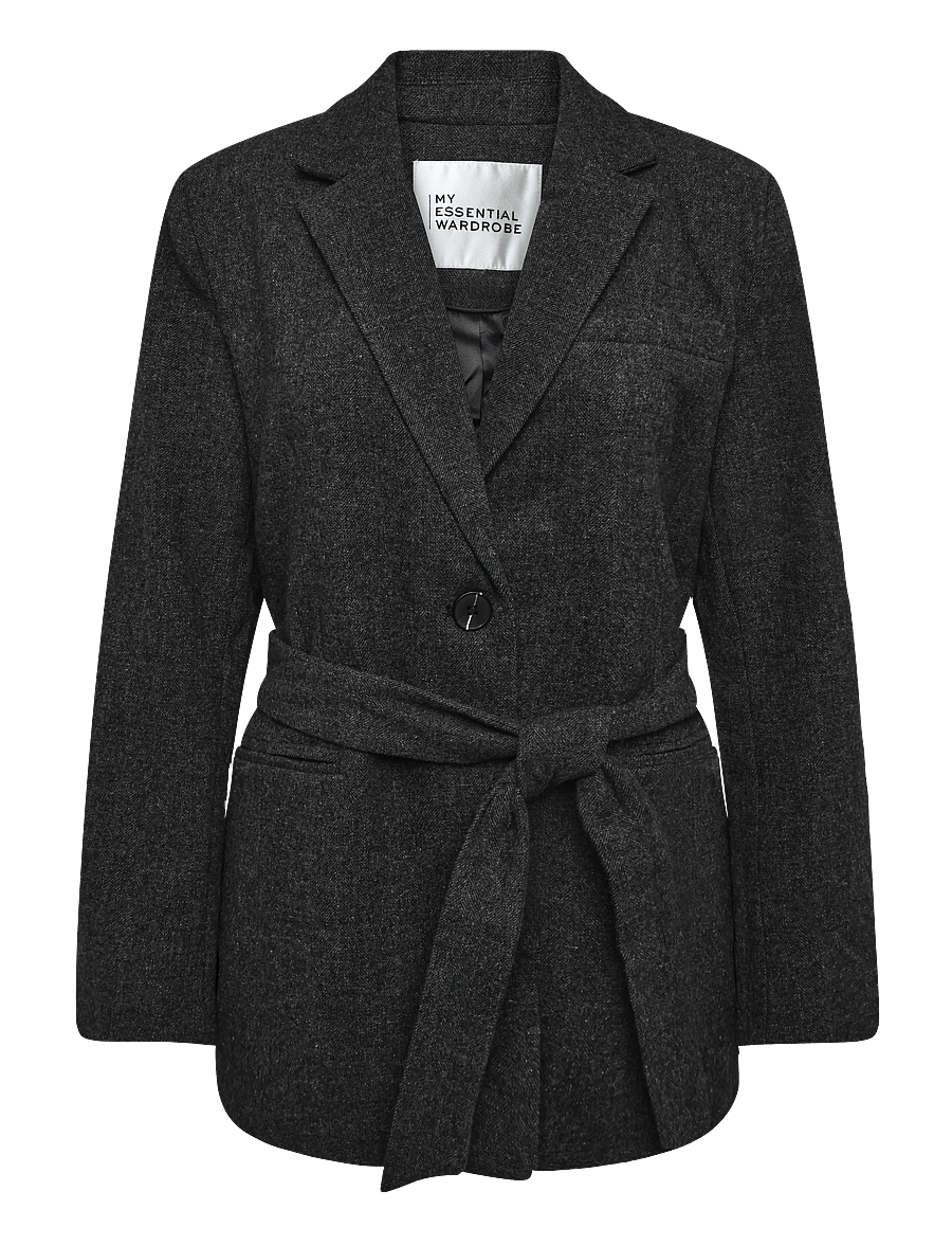 My Essential Wardrobe - MWLayla Blazer - blazer mit gürtel - dark grey melange - 0
