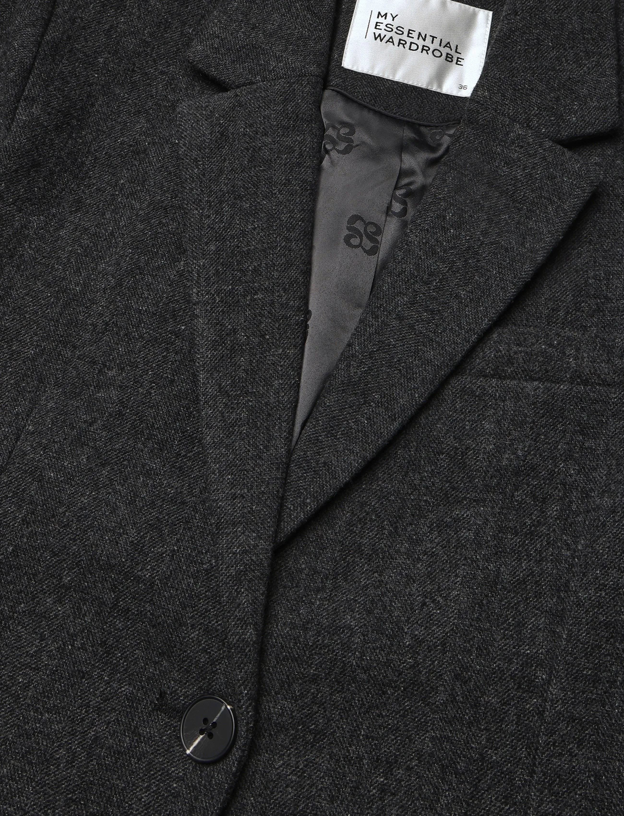 My Essential Wardrobe - MWLayla Blazer - blazer mit gürtel - dark grey melange - 2