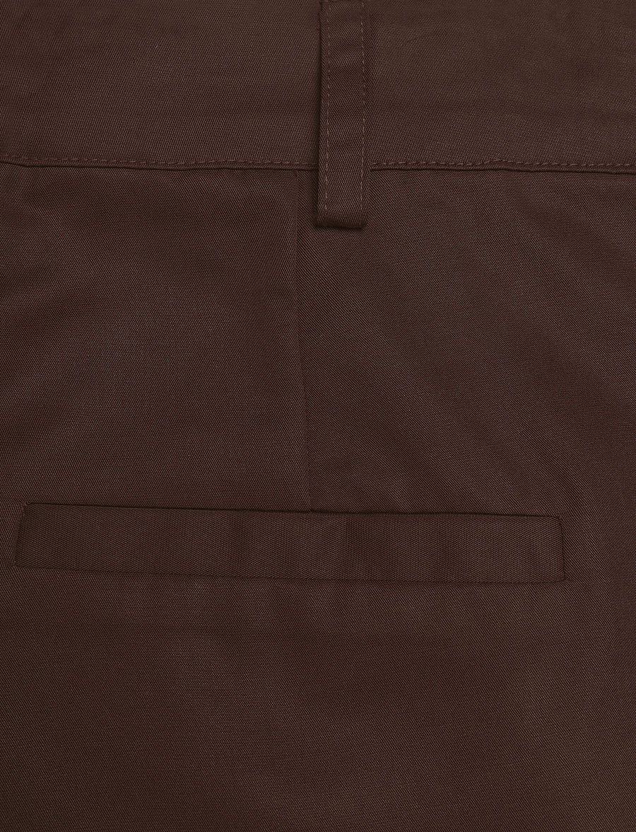 My Essential Wardrobe - MWJojo Wide Pant - hosen mit weitem bein - dark brown - 2