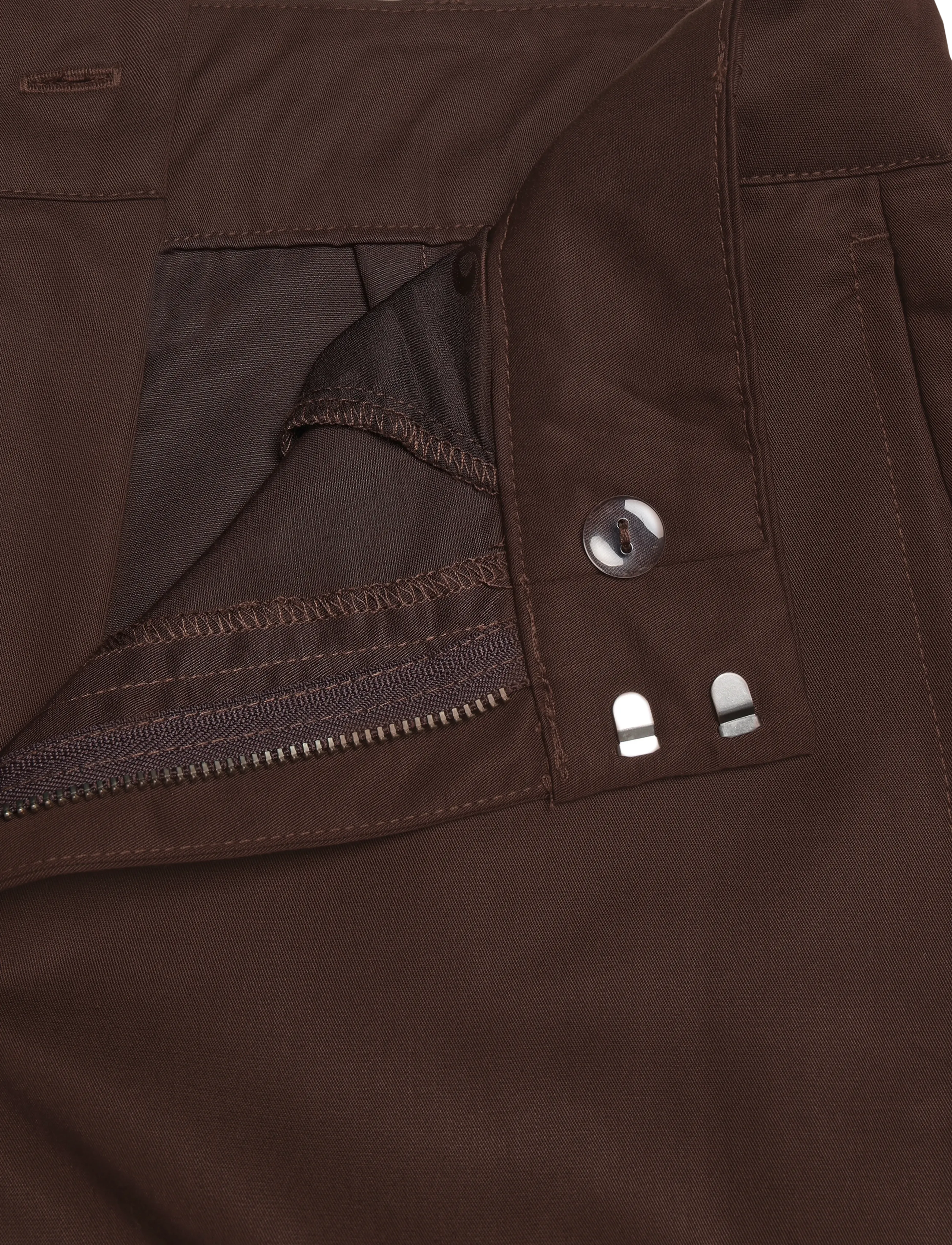 My Essential Wardrobe - MWJojo Wide Pant - hosen mit weitem bein - dark brown - 3