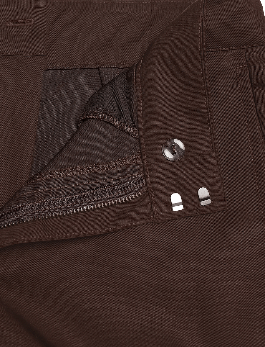 My Essential Wardrobe - MWJojo Wide Pant - hosen mit weitem bein - dark brown - 3