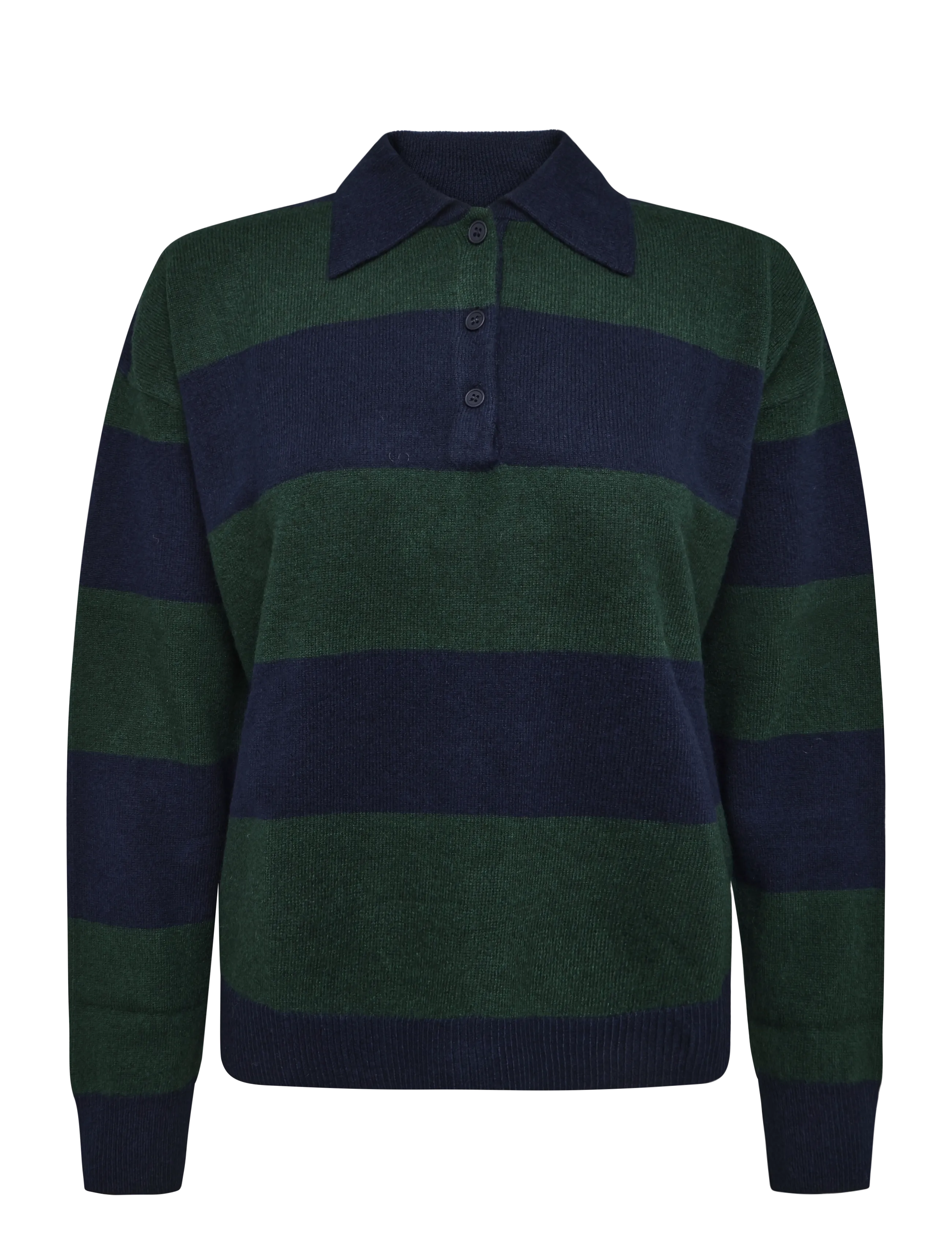 My Essential Wardrobe MWJola Knit Polo Pullover - Polosärgid - DOUGLAS W. NAVY STRIPE / navy