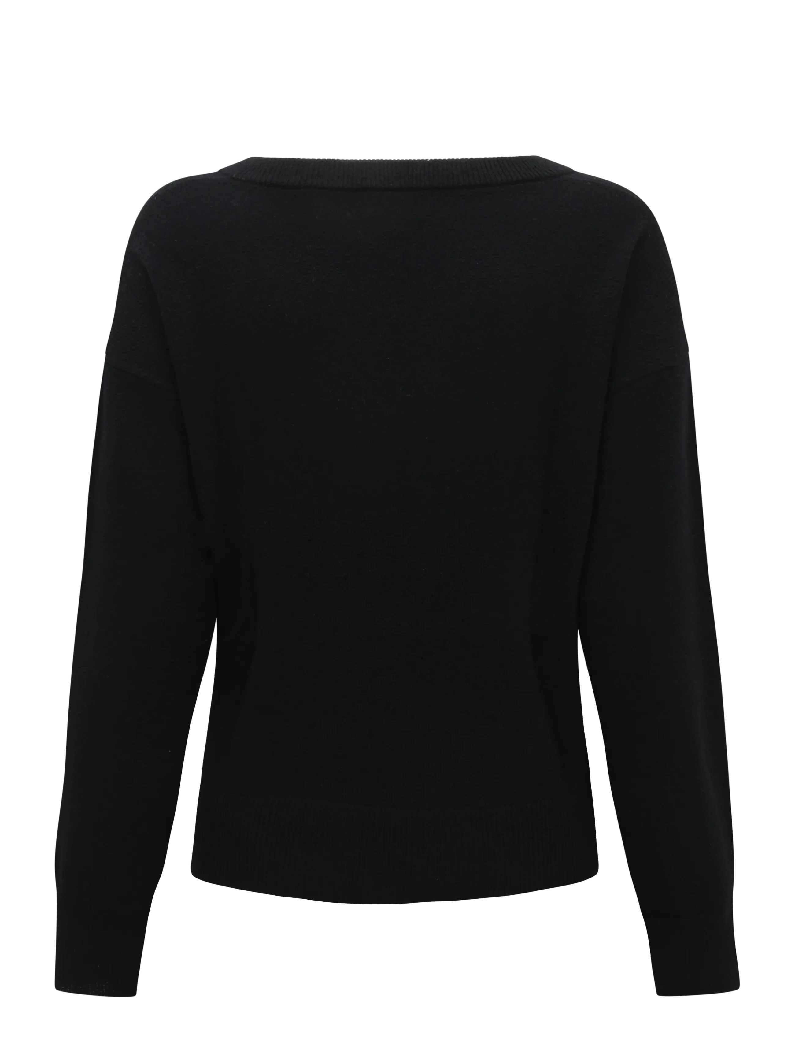 My Essential Wardrobe - MWJola V-Neck Knit Pullover - kampsunid - black - 1