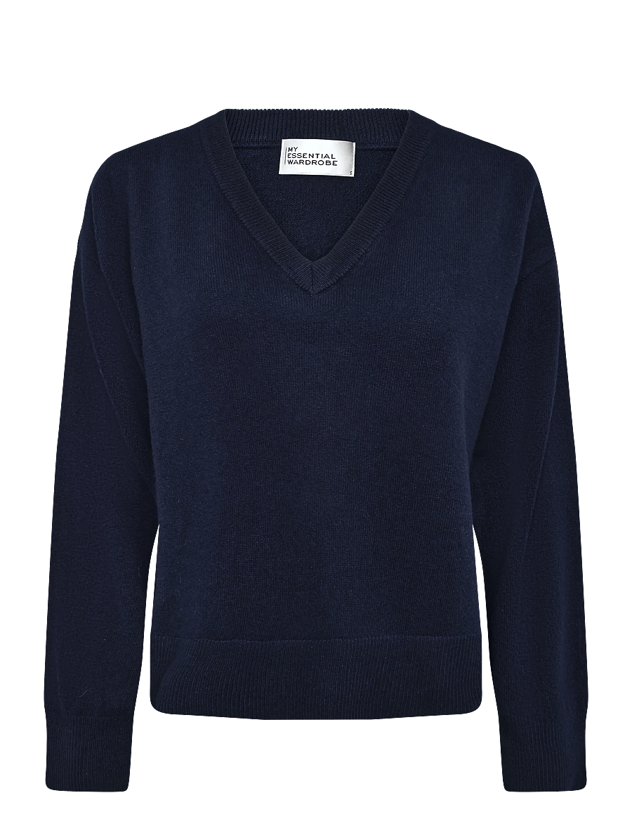 My Essential Wardrobe - MWJola V-Neck Knit Pullover - pullover - dark sapphire blue - 0